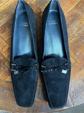 Stuart Weitzman kitten heel black suede size 8